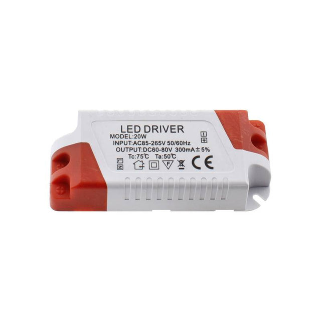 Fuente de alimentación de DC60-80V/20W/300mA Corriente Constante, para focos led