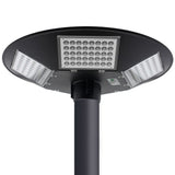 Farola LED que incorpora un sistema de alumbrado autónomo mediante energía solar. Incorpora sensor de luminosidad. Ideal para su instalación donde la red de energía eléctrica no puede llegar. Incluye mando a distancia para su control y configuración.