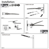 Farola de altas prestaciones LED chip Lumiled de 150lm/w, con fijación horizontal, vertical y orientable, cuerpo de aluminio fundido a presión y PMMA con nuevo diseño para evitar la acumulación de polvo y aves. Equipo de alimentación electrónico, protección IP65 Clase I con protector de sobretensión 4 KV. 