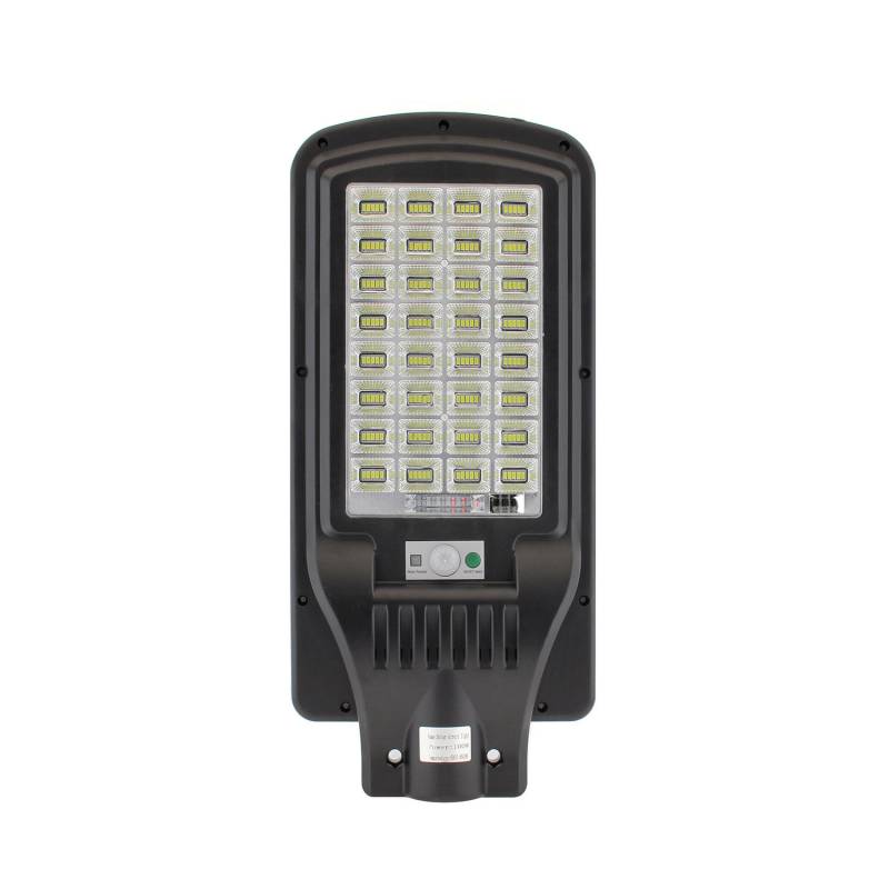 Farola LED que incorpora un sistema de alumbrado autónomo mediante energía solar. Incorpora sensor de luminosidad y movimiento.  Ideal para su instalación donde la red de energía eléctrica no puede llegar. Incluye mando a distancia para su control y configuración.