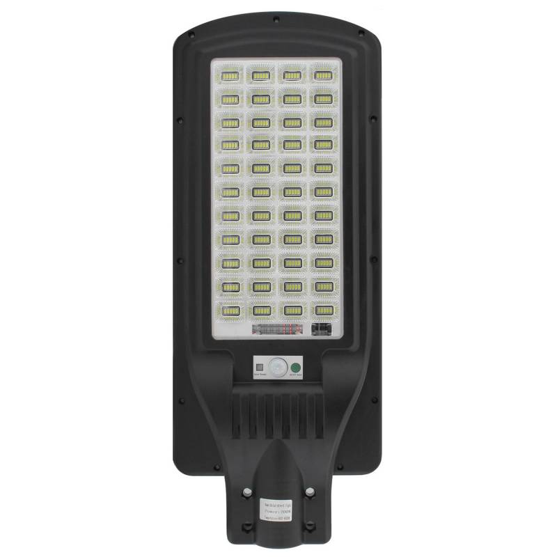 Farola LED que incorpora un sistema de alumbrado autónomo mediante energía solar. Incorpora sensor de luminosidad y movimiento.  Ideal para su instalación donde la red de energía eléctrica no puede llegar. Incluye mando a distancia para su control y configuración.