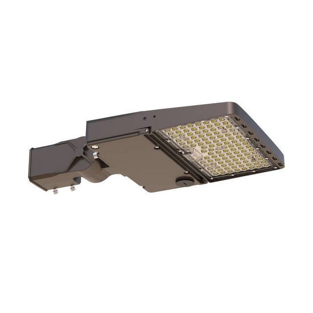 Farola de altas prestaciones con LED chip LUMILEDS de 160lm/w,  Con selector de potencia 80-100-120-150W, color de luz 3000K-4000K-6000K, y regulación 1-10V. Cuerpo orientable. Equipo de alimentación electrónico IP-65 Clase I. Apertura fácil para mantenimiento. 