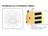 Farola LED que incorpora un sistema de alumbrado autónomo mediante energía solar. Incorpora sensor de luminosidad y movimiento.  Ideal para su instalación donde la red de energía eléctrica no puede llegar. Incluye mando a distancia para su control y configuración.