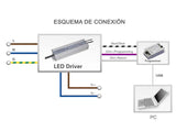 Módulo de programación Lumiled. Para la programación por ordenador (Windows) de los driver programables Inventronici de la serie K Osram.