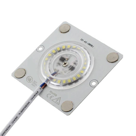 Módulo LED de 10W conexión directa a red 220v, no necesita fuente de alimentación. Diodo SMD3030. Esta nueva tecnología contiene CI (Circuito Integrado) con protección a temperatura y sobretensiones de hasta 700V.  Regulable TRIAC