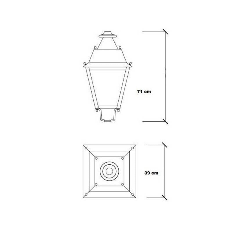 Farola LED villa 40w ideal para adornar cualquier espacio exterior, tiene un diseño elegante y clásico y un bonito acabado en color negro. Su  Modulo de LED tiene una potencia de 40W y está fabricado con un equipo de 40 diodos LEDs SMD3030 2D, Multileds Lumileds.