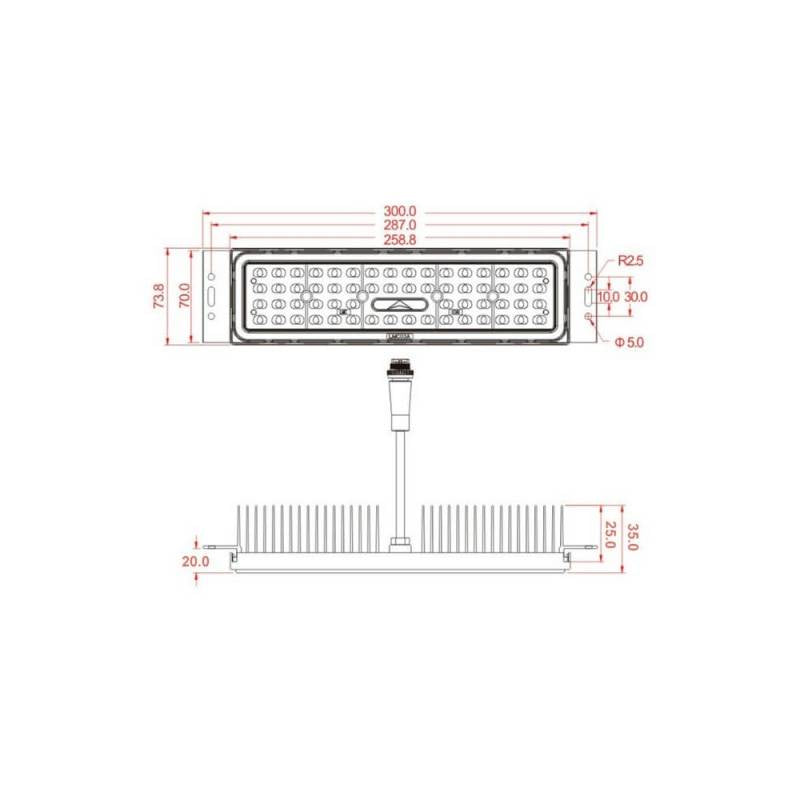 El nuevo módulo óptico PHILIPS LUMILEDS con un rendimiento de 186Lm/W y un ángulo de 136°x78° sirve como recambio de las antiguas bombillas de las farolas tradicionales Villa y Fernandina.
