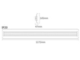 Campana lineal LED de máxima calidad con chip led  Lumileds y Driver Philips Xitanium. Diseñado para talleres, fábricas, almacenes, grandes superficies, super mercados. Instalación en superficie o suspendido. Garantía 5 años.