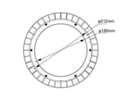 Óptica Regulable para campana LED 200W que permite ajustar el ángulo de apertura de la luminaria a 60° Focaliza el haz de luz, haciéndolo adecuado para instalación a gran altura y entre pasillos.