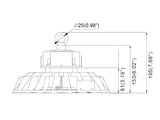 Campana LED Industrial UFO INTELIGENTE con DRIVER SOSEN de alta calidad y chip  led Lumileds con un rendimiento de 170lm/W y disipador mejorado para una perfecta disipación de calor. Opcionalmente es posible instalar sensores de movimiento y luminosidad Plug & Play.