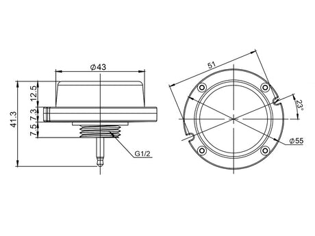 Óptica Regulable para campana LED UFO 150W (LD1160719 / LD1160720) que permite ajustar el ángulo de apertura de la luminaria a 120° Focaliza el haz de luz, haciéndolo adecuado para instalación a gran altura y entre pasillos.