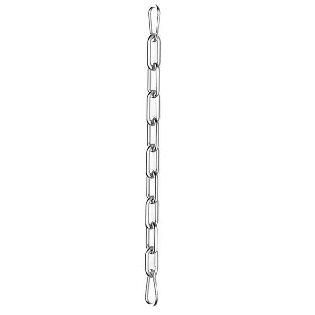 Cadena de acero 304 galvanizado de 40 cm de longitud con 2 ganchos rápidos (40mm) en cada extremo de la cadena para una instalación rápida y sencilla de las campanas industriales.