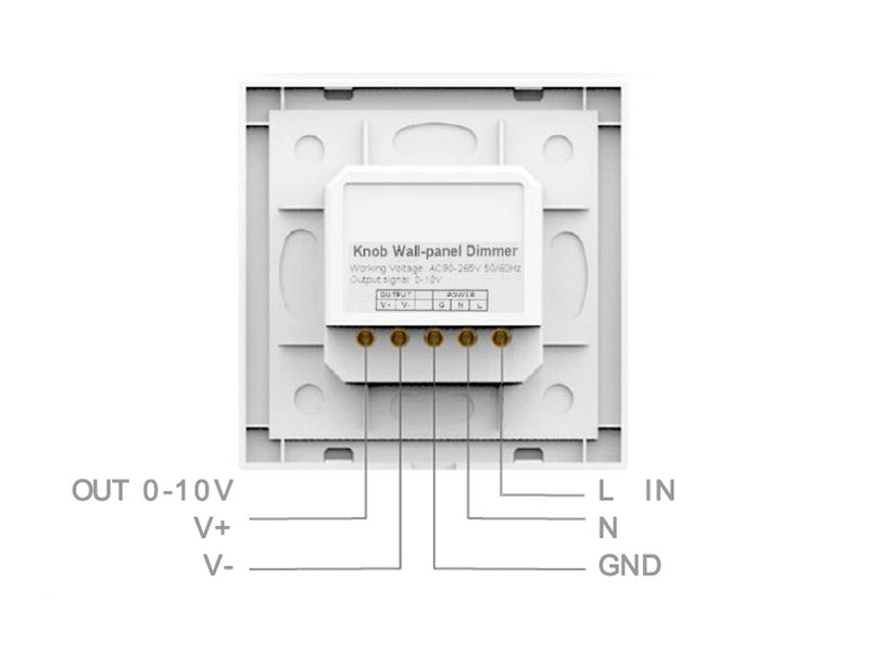 Dimmer de KOOB  0/1-10V para la regulación de intensidad de fuentes, driver o balastos con entrada 0/1-10V. 