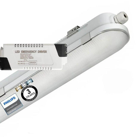 Innovadora Regleta EMERGENCIA LED con tecnología CCT - Color seleccionable (3000K-4000K-6000K) con PHILIPS Driver. Su diseño elegante presenta una cubierta semi transparente fabricada con materiales de primera calidad: Policarbonato y ABS. Incorpora batería de emergencia,  no permanente,  con hasta 2 horas de autonomía, brindando tranquilidad en situaciones críticas. Cuando la electricidad falla, la regleta aún proporciona un 20% de luminosidad, manteniendo el entorno iluminado y seguro. 