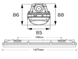 Regleta Estanca LED integrado, la solución perfecta para iluminar cualquier espacio de forma eficiente y duradera. Con potencia seleccionable de 25W a 44W esta regleta cuenta con un OSRAM Driver de alta calidad y un tamaño de 150cm que la hace ideal para cualquier tipo de instalación. Además, su diseño estanco asegura una protección total contra el polvo y la humedad, lo que la convierte en una opción perfecta para espacios de trabajo, almacenes o cualquier ambiente que requiera una iluminación de alto rend