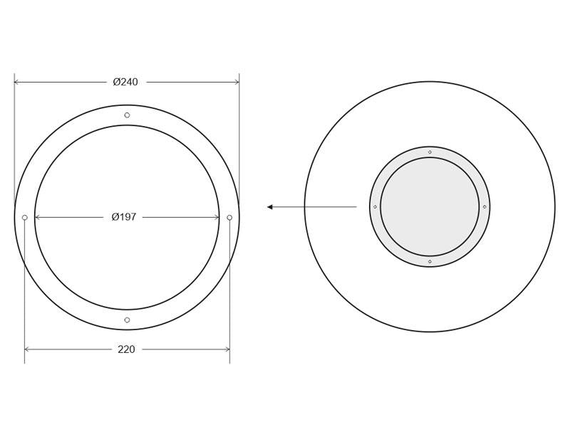 Pieza de recambio o para sustituir otros tipos de reflectores de campana industrial. Ver dimensiones para compatibilidad luminaria.