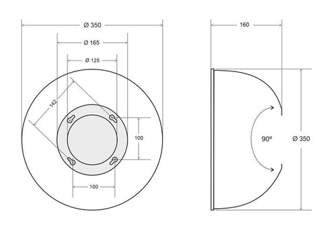 Pieza de recambio o para sustituir otros tipos de reflectores de campana industrial. Ver dimensiones para compatibilidad luminaria.