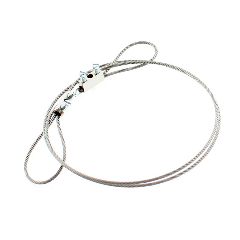 Cable de acero 304 galvanizado de 1000 * Ø 2mm, para instalación de las campanas industriales.