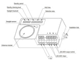 El sensor de Movimiento UFO LED HB con chasis para instalar fácilmente en campanas industriales permite detectar el movimiento a gran altura y controlar la intensidad de la luminaria con entrada 1-10V