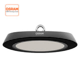 Campana LED industrial UFO Slim con 140lm/w para iluminación industrial profesional y de máxima calidad. Alta potencia y eficiencia, con chip LED OSRAM de alta luminosidad y máxima garantía. Diseñado para talleres, fábricas y almacenes. 5 años de garantía.