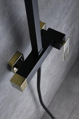 Conjunto Ducha Monomando Suecia Negro Oro [BDC032/NGOLD]