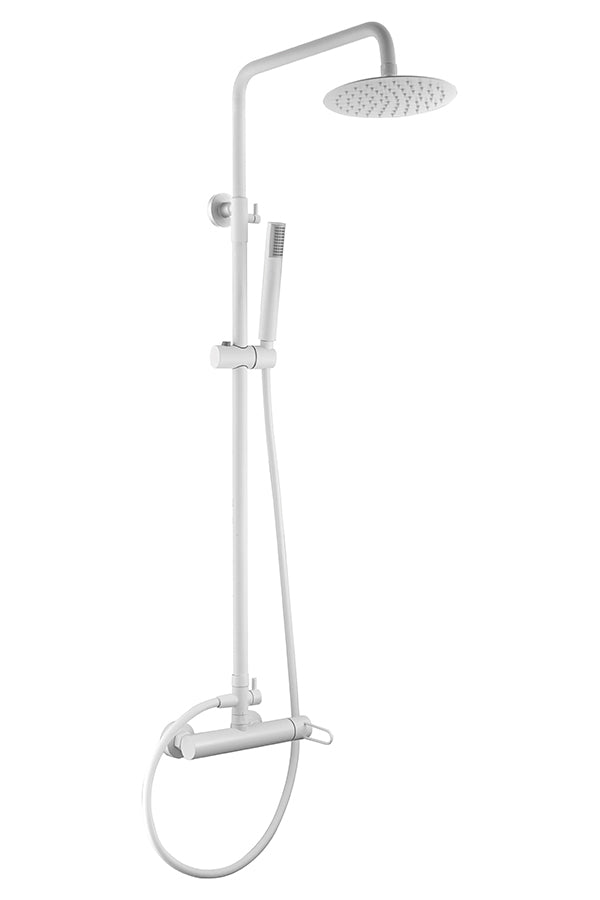 Conjunto Ducha Monomando Milos Blanco Mate [BDY027/BL]