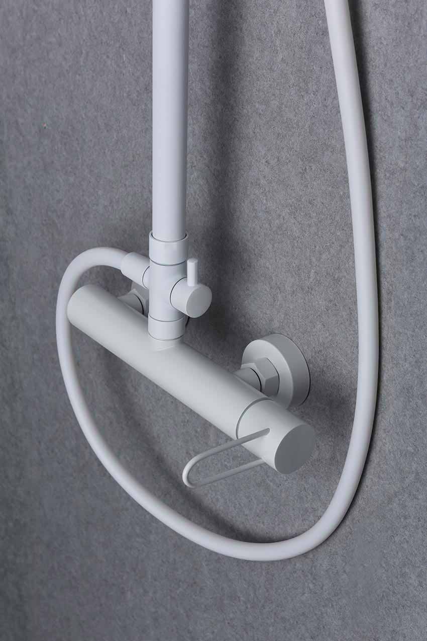 Conjunto Ducha Monomando Milos Blanco Mate [BDY027/BL]