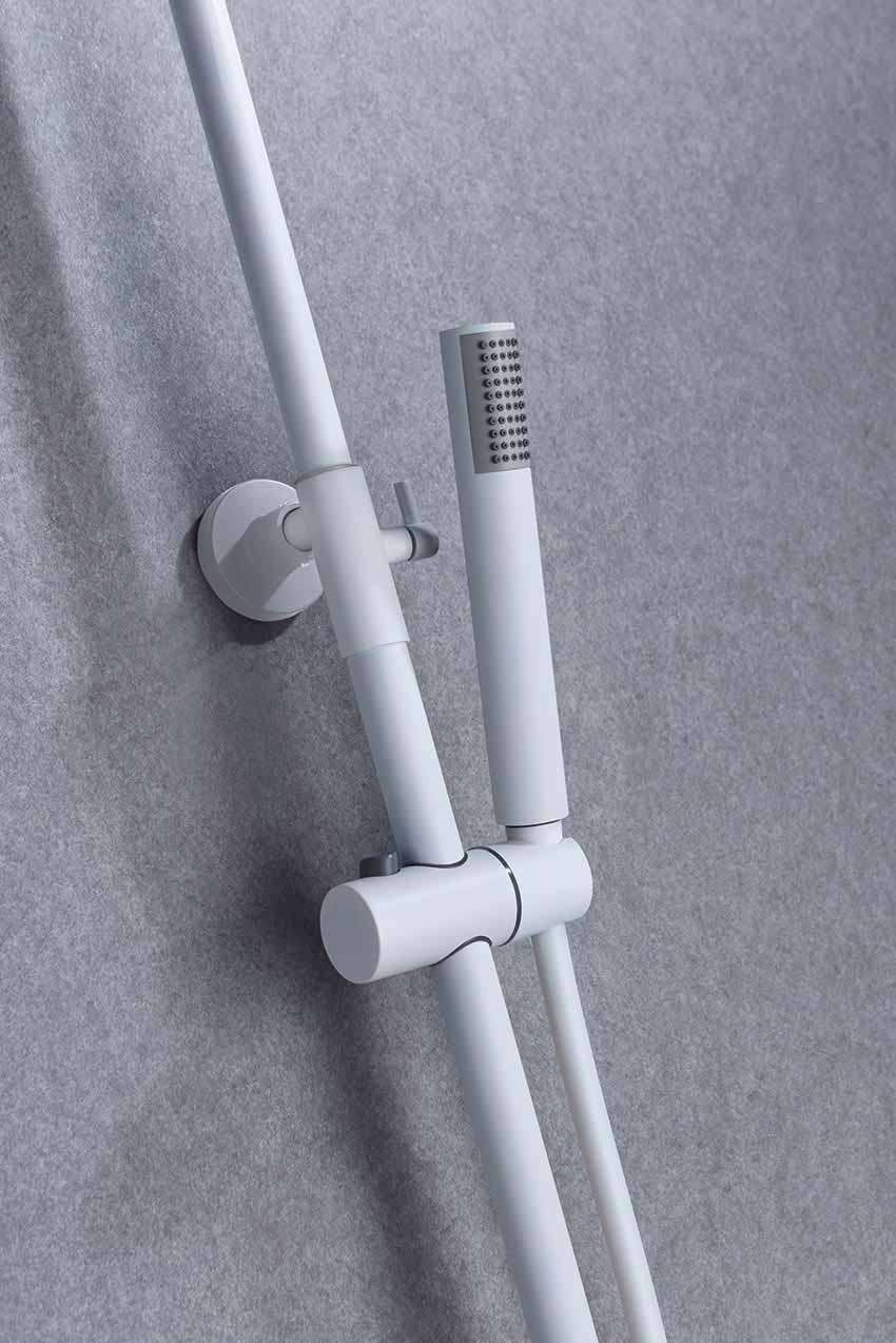Conjunto Ducha Monomando Milos Blanco Mate [BDY027/BL]