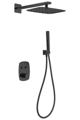 Conjunto Ducha Termostático Empotrado Hidra Negro Mate [GPH035/NG]