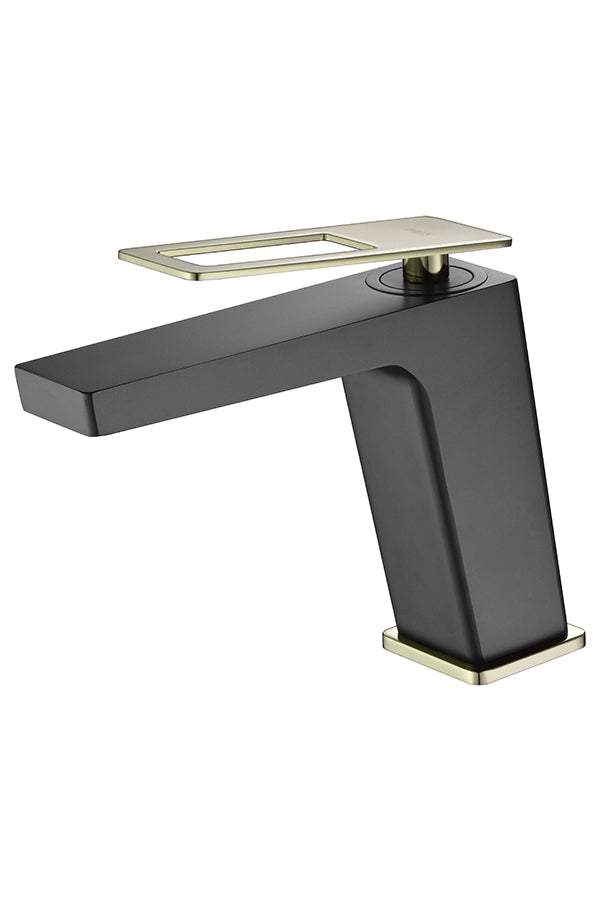 Monomando Lavabo Suecia Negro Oro [BDC032-1NGOLD]