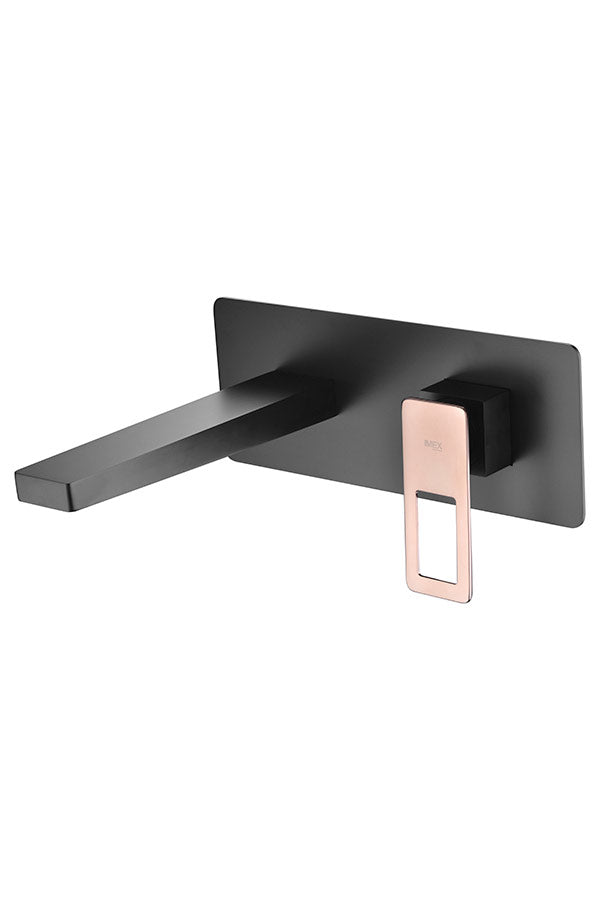Monomando Empotrado Lavabo Suecia Negro Oro Rosa [BDC032-4NOR]