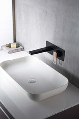 Monomando Empotrado Lavabo Suecia Negro Oro Rosa [BDC032-4NOR]