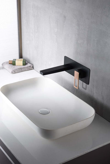 Monomando Empotrado Lavabo Suecia Negro Oro Rosa [BDC032-4NOR]
