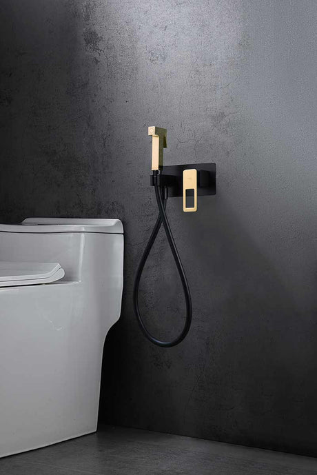 Monomando Empotrado Bidé Suecia Negro Oro [BDC032-5NGOLD]