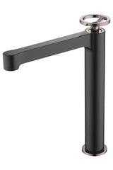 Monomando Lavabo Alto Olimpo Negro Oro Rosa [BDC033-3NOR]