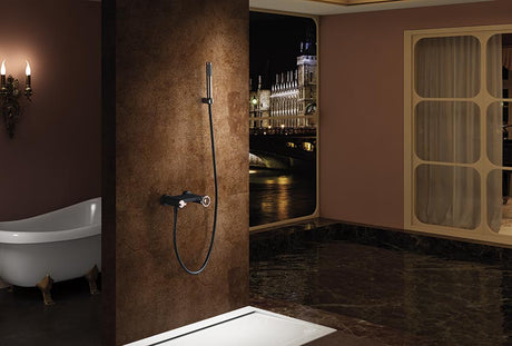 Monomando Kit Ducha Olimpo Negro Oro Rosa [BDC033-5NOR]