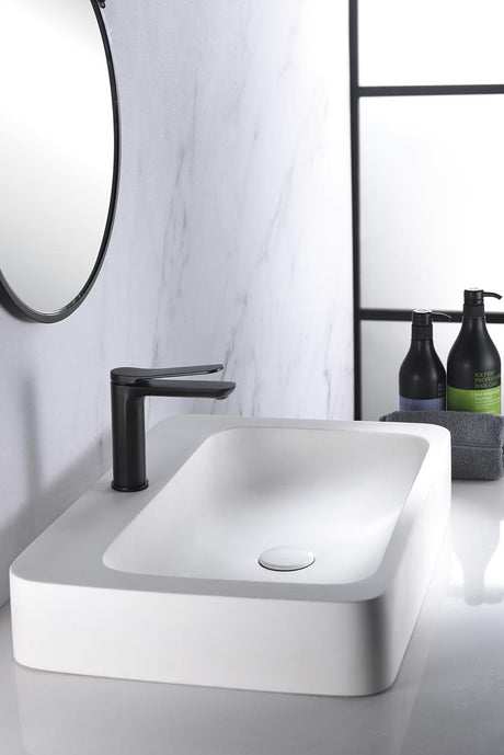 Monomando Lavabo Dinamarca Negro Mate [BDR031-1NG]