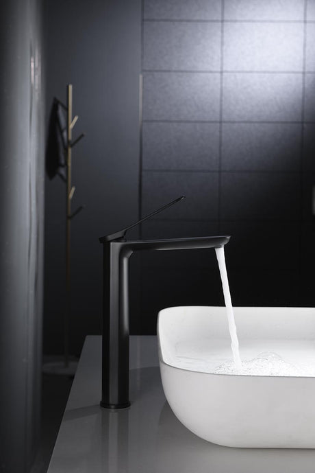 Monomando Lavabo Alto Dinamarca Negro Mate [BDR031-3NG]
