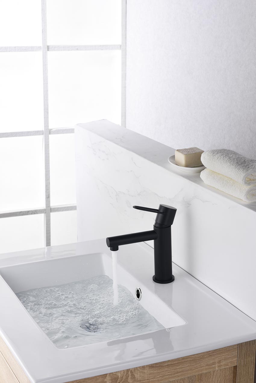 Monomando Lavabo Milos Negro Mate [BDY027-1NG]