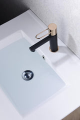 Monomando Lavabo Milos Negro Oro Rosa [BDY027-1NOR]