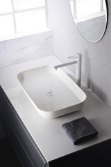 Monomando Lavabo Alto Milos Blanco Mate [BDY027-3BL]