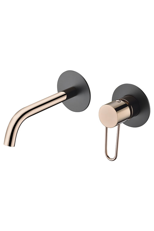 Monomando Empotrado Lavabo Milos Negro Oro Rosa [GLI019/NOR]