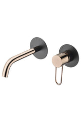 Monomando Empotrado Lavabo Milos Negro Oro Rosa [GLI019/NOR]