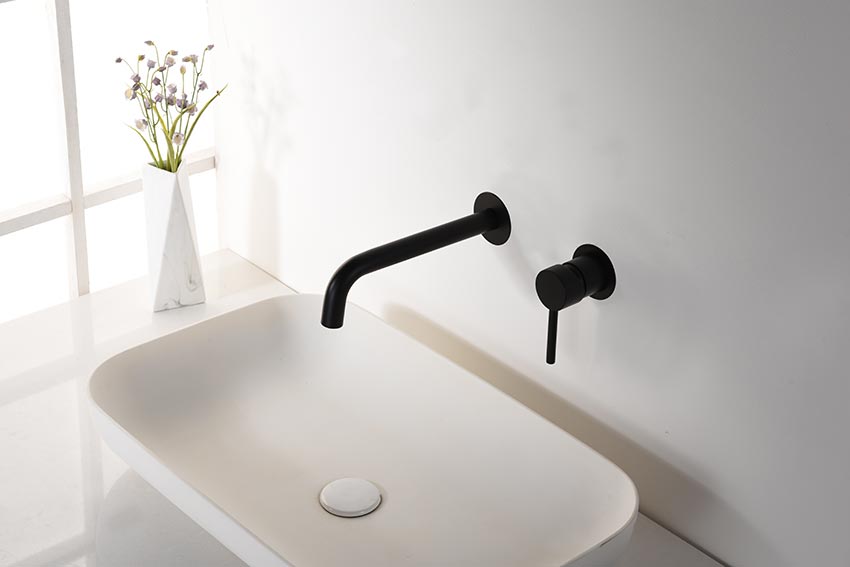 Monomando Empotrado Lavabo Etna Negro Mate [GLT023/NG]