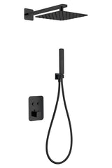 Conjunto Ducha Termostático Empotrado Madeira Negro Mate [GTM021/NG]