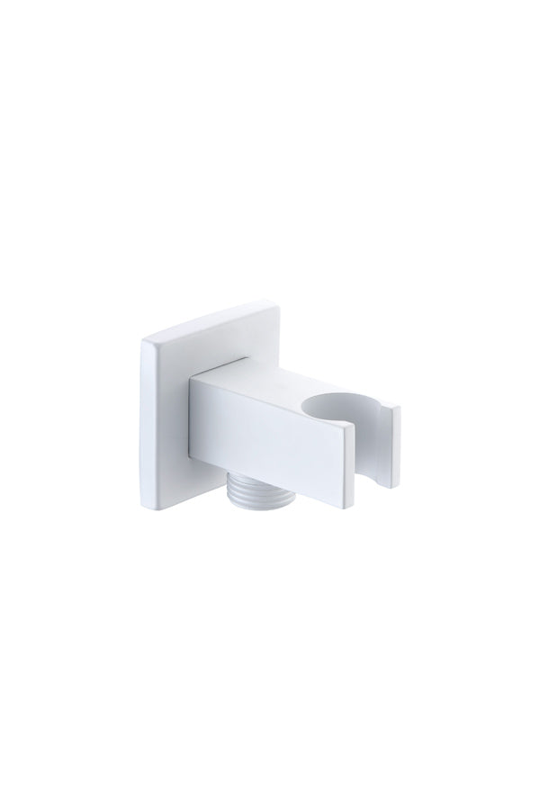 Soporte Cuadrado Mango Ducha Salida Agua Blanco [SFR001/BL]