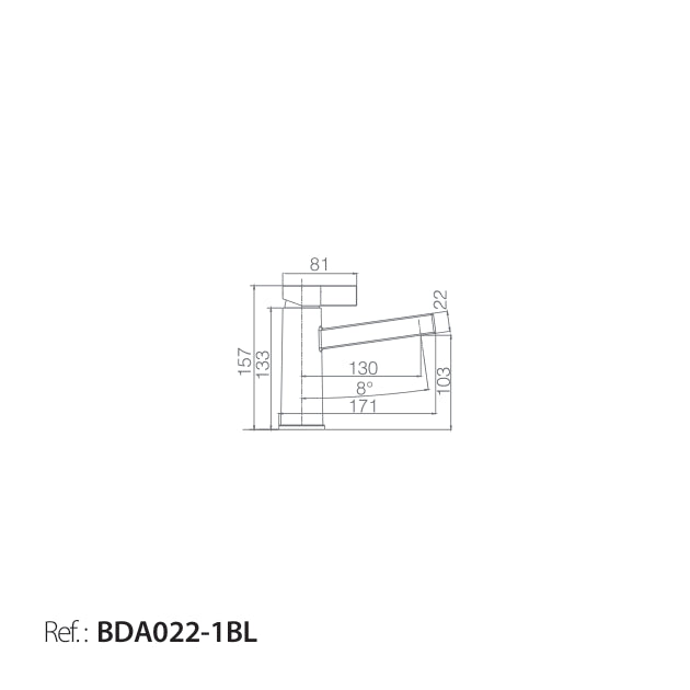 Monomando Lavabo Elba Cromo/Blanco [BDA022-1BL]