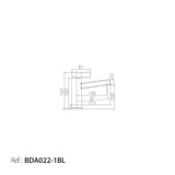 Monomando Lavabo Elba Cromo/Blanco [BDA022-1BL]