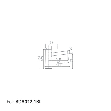 Monomando Lavabo Elba Cromo/Blanco [BDA022-1BL]