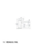 Monomando Lavabo Elba Cromo/Negro [BDA022-1NG]